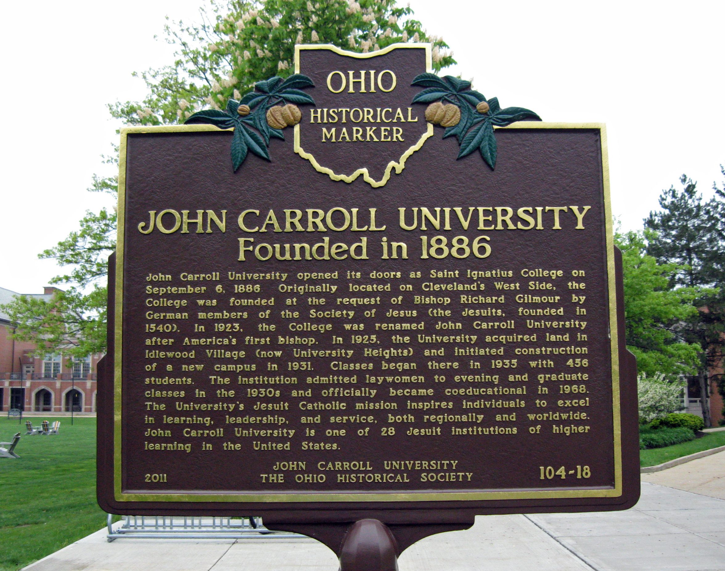 104 18 John Carroll University Founded In 1886 Remarkable Ohio