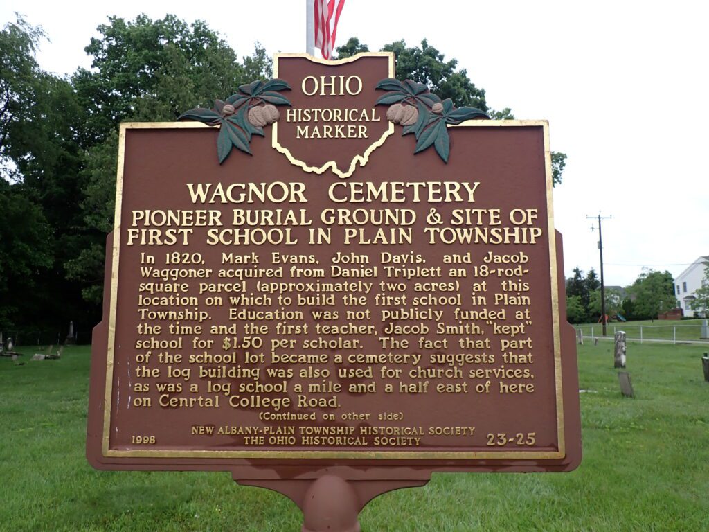 23-25 Wagnor Cemetery Pioneer Burial Ground  Site of the First School in Plain Township 04